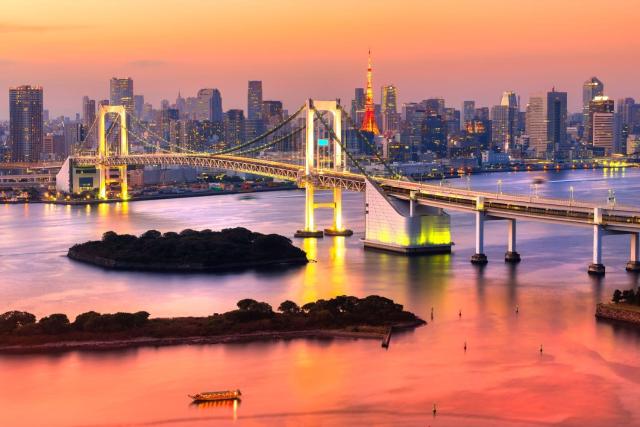 Lo skyline di Tokyo da Odaiba
