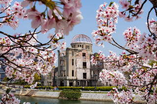 La Cupola della Bomba Atomica di Hiroshima e i fiori di ciliegio