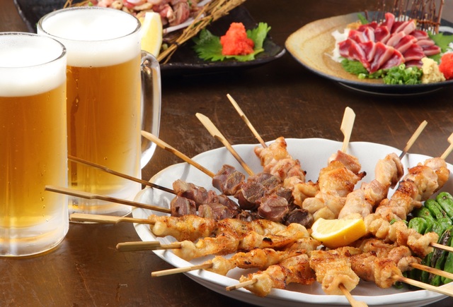 Birra e yakitori ad Hakuba