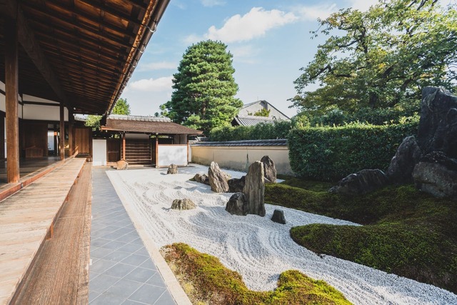 Giardino roccioso zen nel Tempio Daitoku-ji, Kyoto