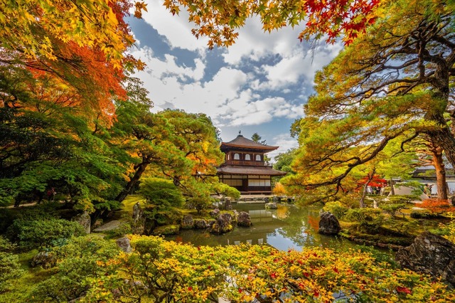 Il tempio Ginkaku-ji in autunno, Kyoto